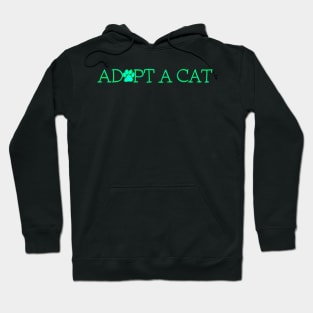 Adopt A Cat Green Paw Pad Hoodie